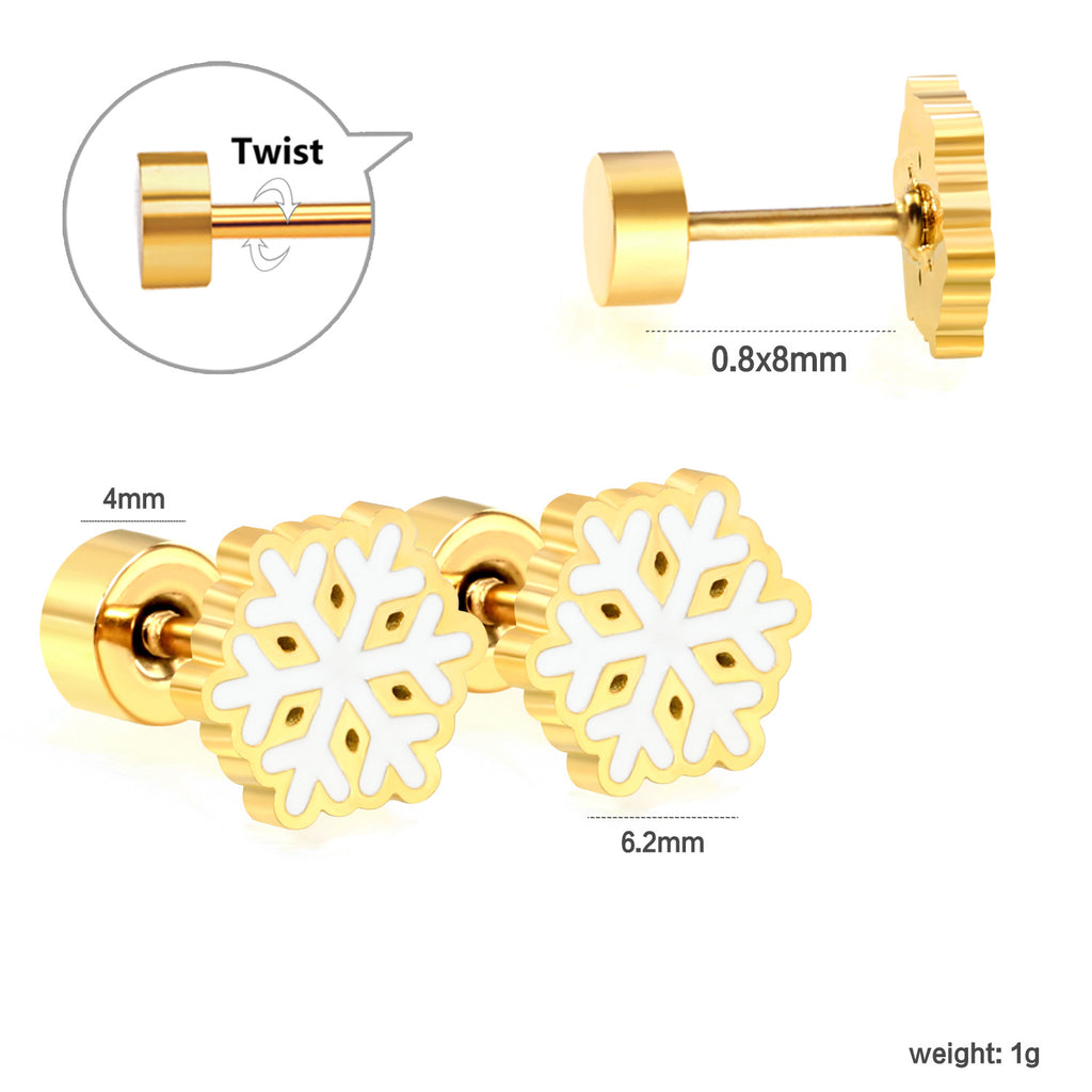 Damen Ohrstecker mit Kristall-Ahorn-Design Shop Nory