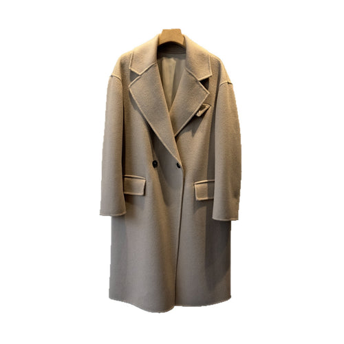Damen Plüsch Doppelreihiger Mantel Shop Nory
