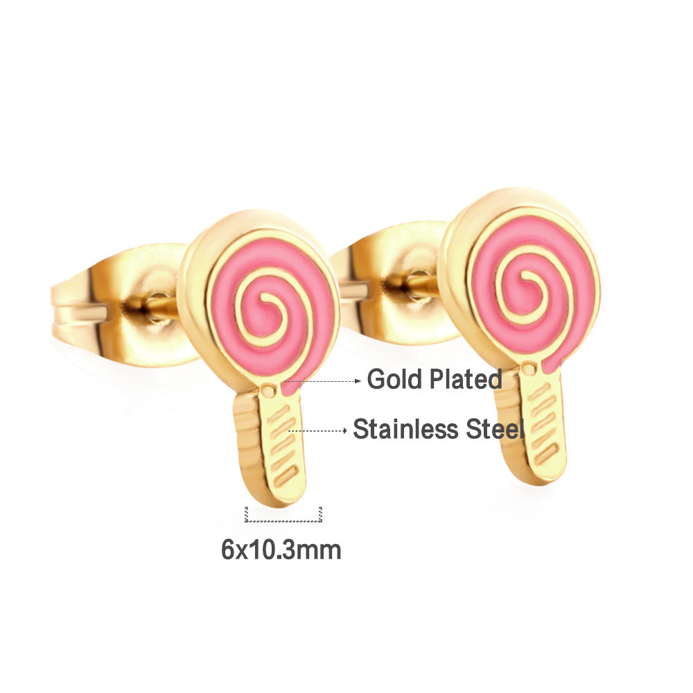 Damen Ohrringe mit kunstvollem Blattdesign aus Edelstahl und goldplattierter Oberfläche Shop Nory