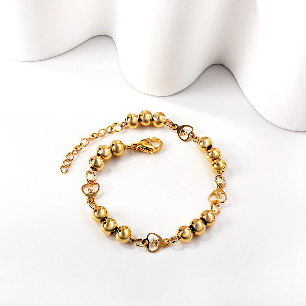 Damen elegante Armband mit antiallergischen Perlen und einzigartigem Anhänger Shop Nory