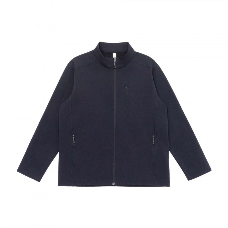 Unisex Leichte Tech-Fleece-Zipjacke mit Stehkragen, drei Reißverschlusstaschen und geradem Schnitt Shop Nory