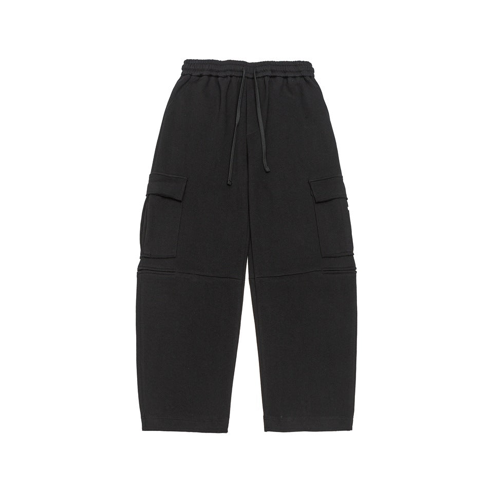 Damen Weite Cargo-Jogginghose aus French Terry mit Gummibund und aufgesetzten Klappentaschen Shop Nory