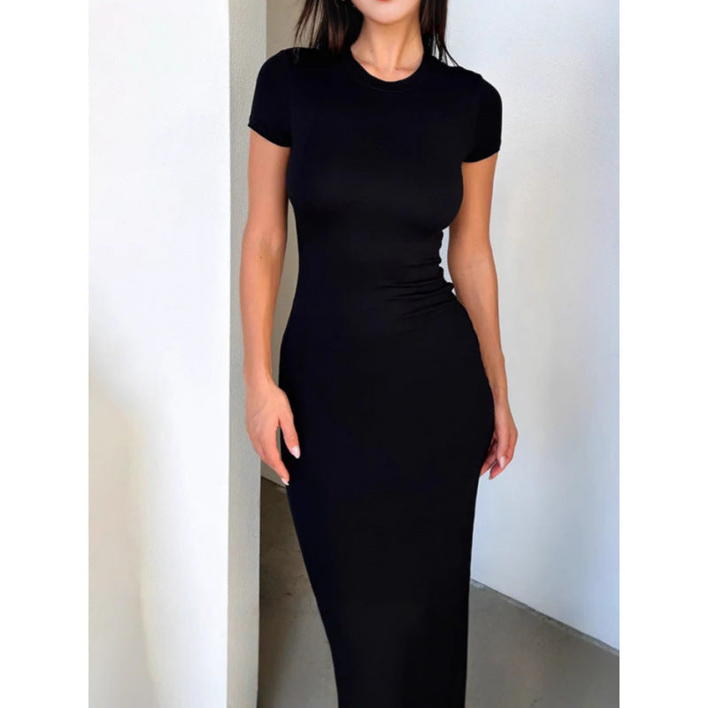 Damen lässiges Skirt- und T-Shirt-Set mit bequemer Passform