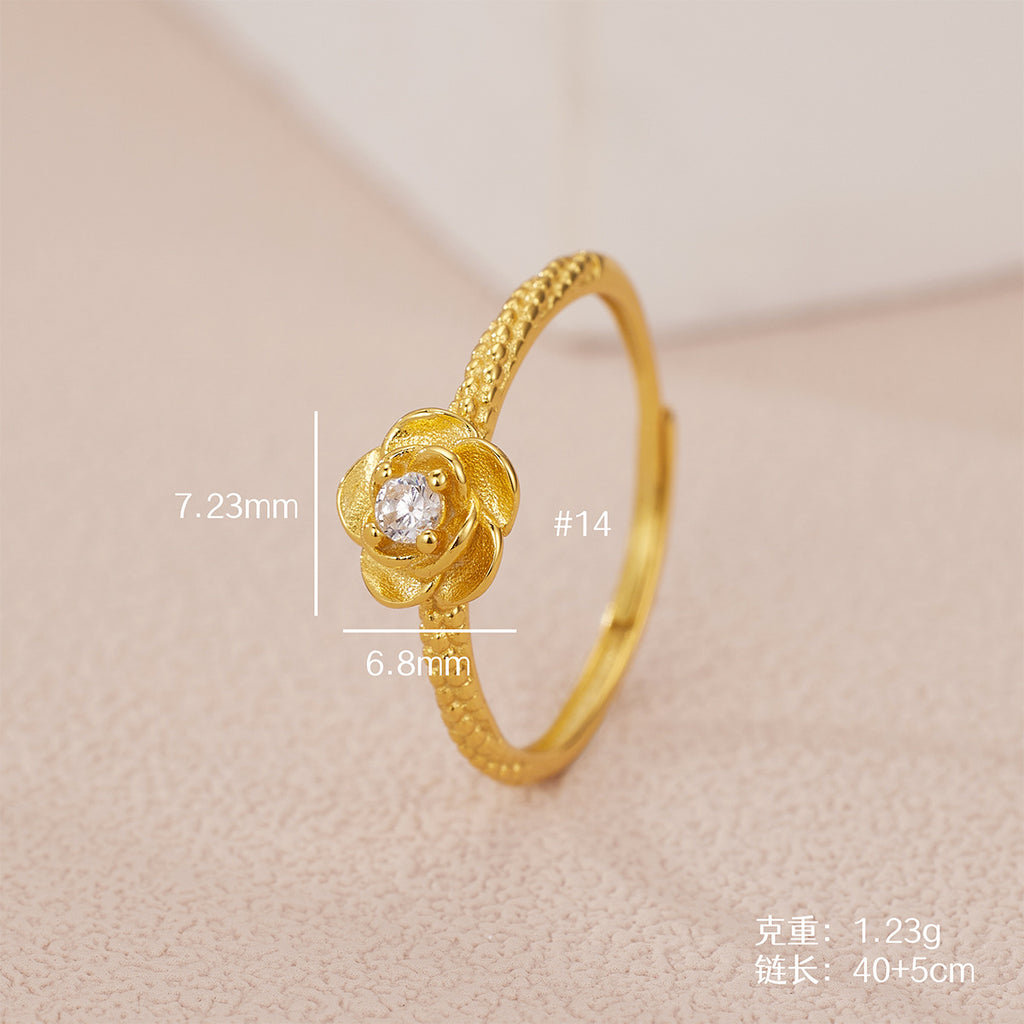 Damen Ring mit blütenförmigem Design und funkelndem Zirkonia Shop Nory