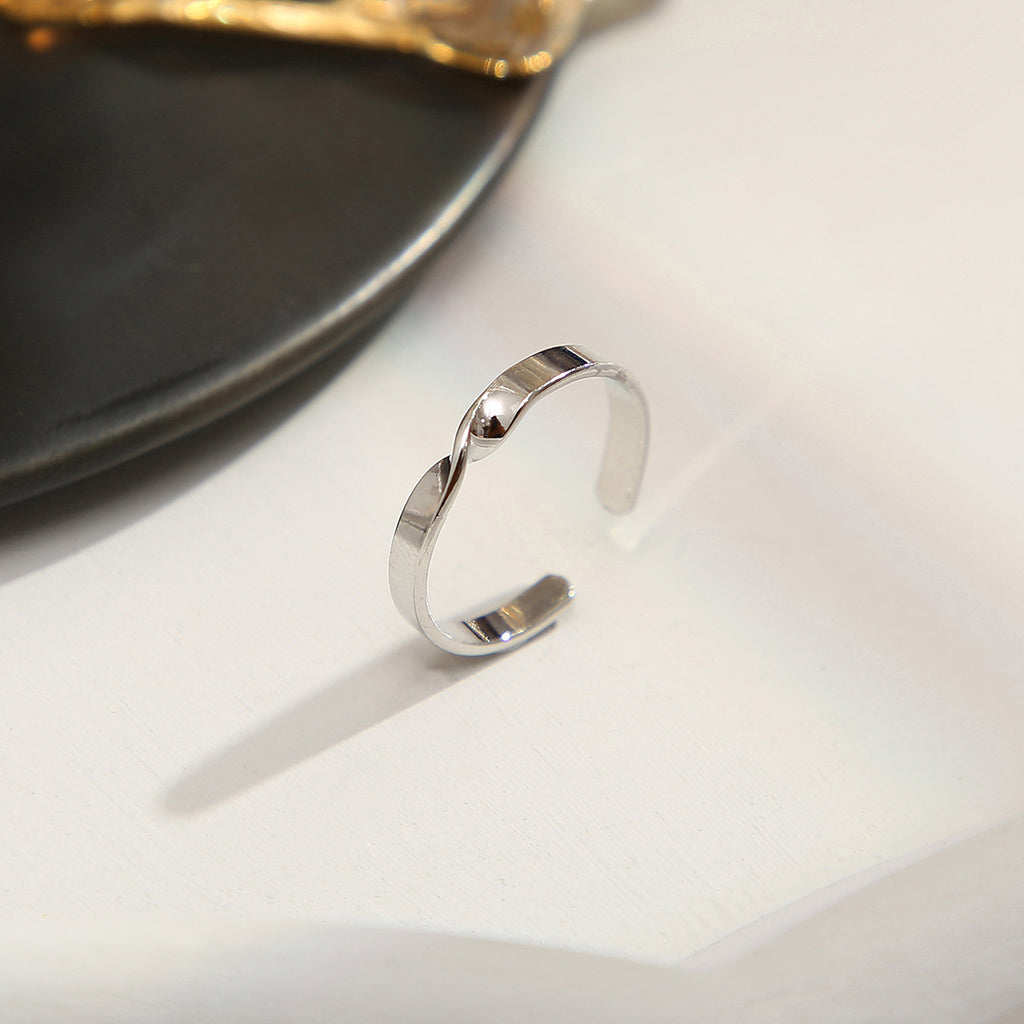 Damen offener Armreif mit elegantem geschwungenem Design Shop Nory
