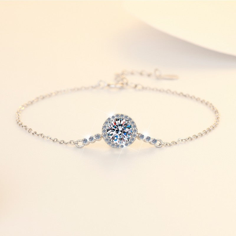 Damen filigranes Armband mit funkelndem Kristall und Zirkonia Shop Nory
