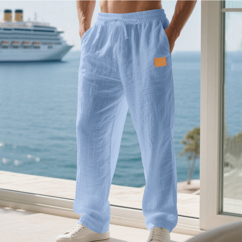 Herren Bequeme und luftige Sommerhose aus leichtem Leinenmaterial