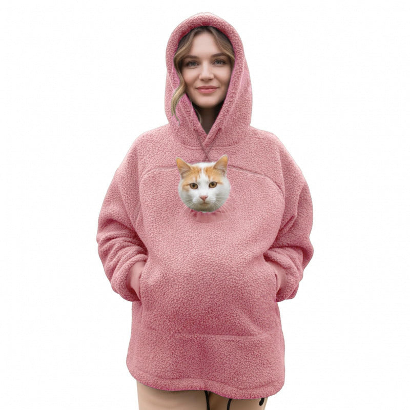 Damen Kapuzenpullover mit integrierter Katzenhöhle und extra weichem Fleece Shop Nory