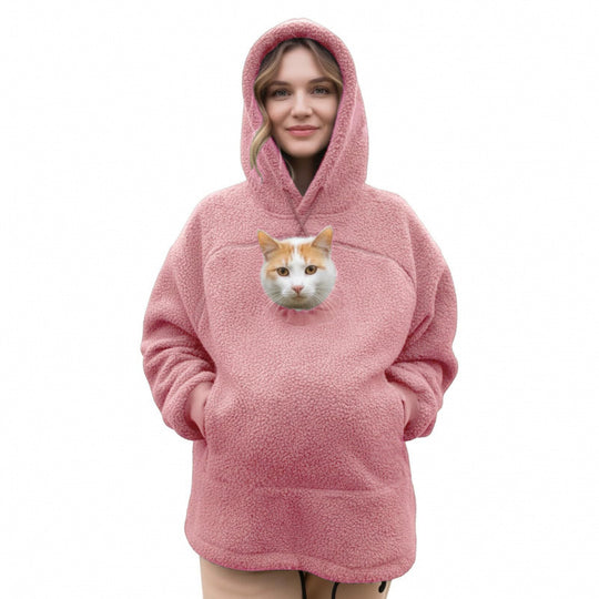 Damen Kapuzenpullover mit integrierter Katzenhöhle und extra weichem Fleece Shop Nory