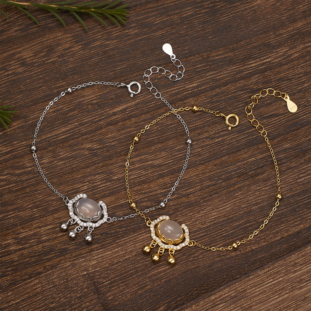 Damen zartes Armband mit funkelndem Edelstein und filigranen Details Shop Nory