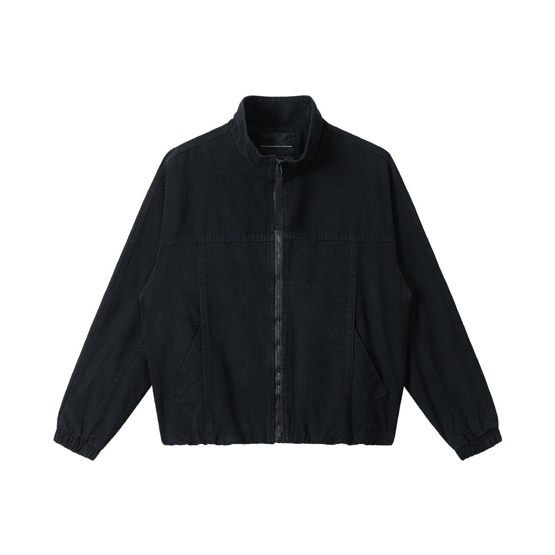 Herren Boxy-Canvas-Fieldblouson mit hohem Stehkragen und elastischem Saum Shop Nory