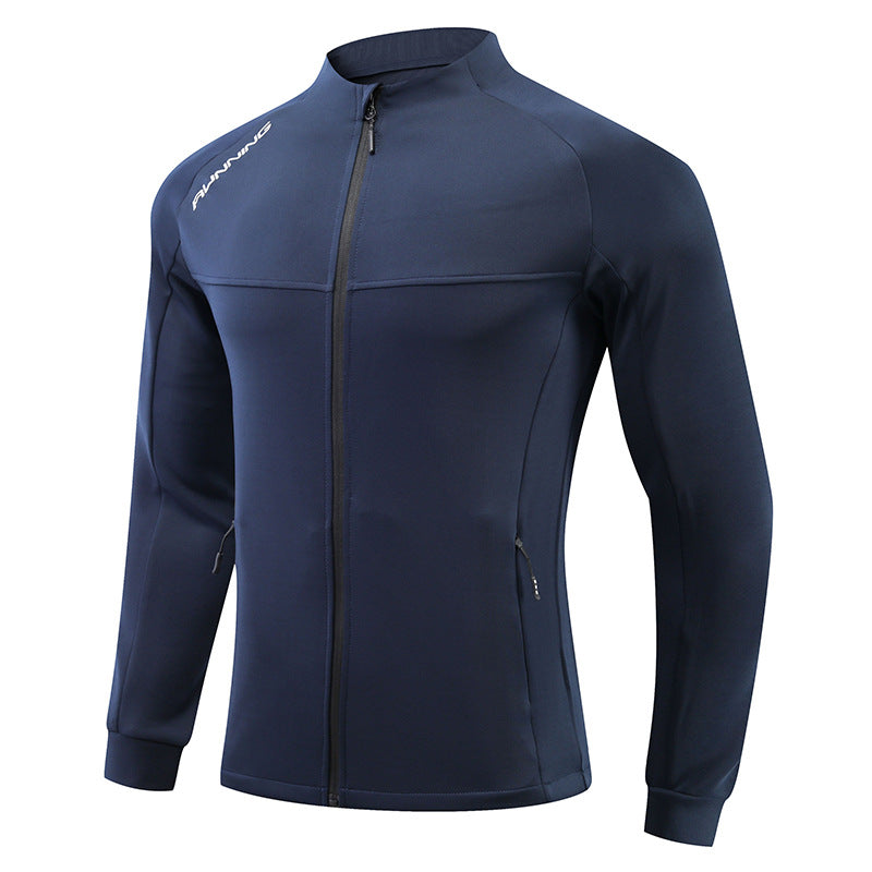 Herren Lauf-Trainingsjacke mit windabweisendem Stretch, Slim-Fit und Reißverschlusstaschen Shop Nory