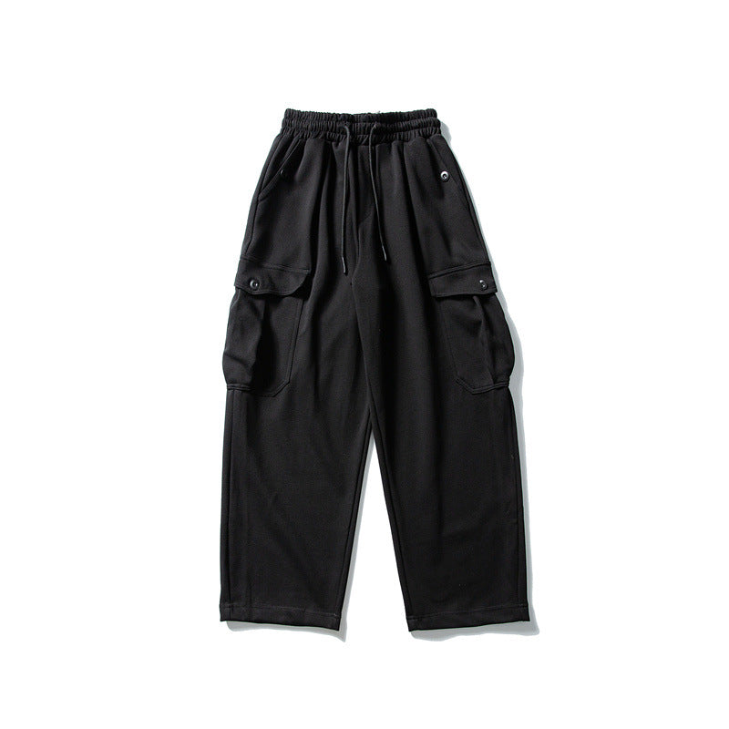 Herren Relaxed-Fleece-Cargohose mit elastischem Kordelbund und Utility-Taschen Shop Nory