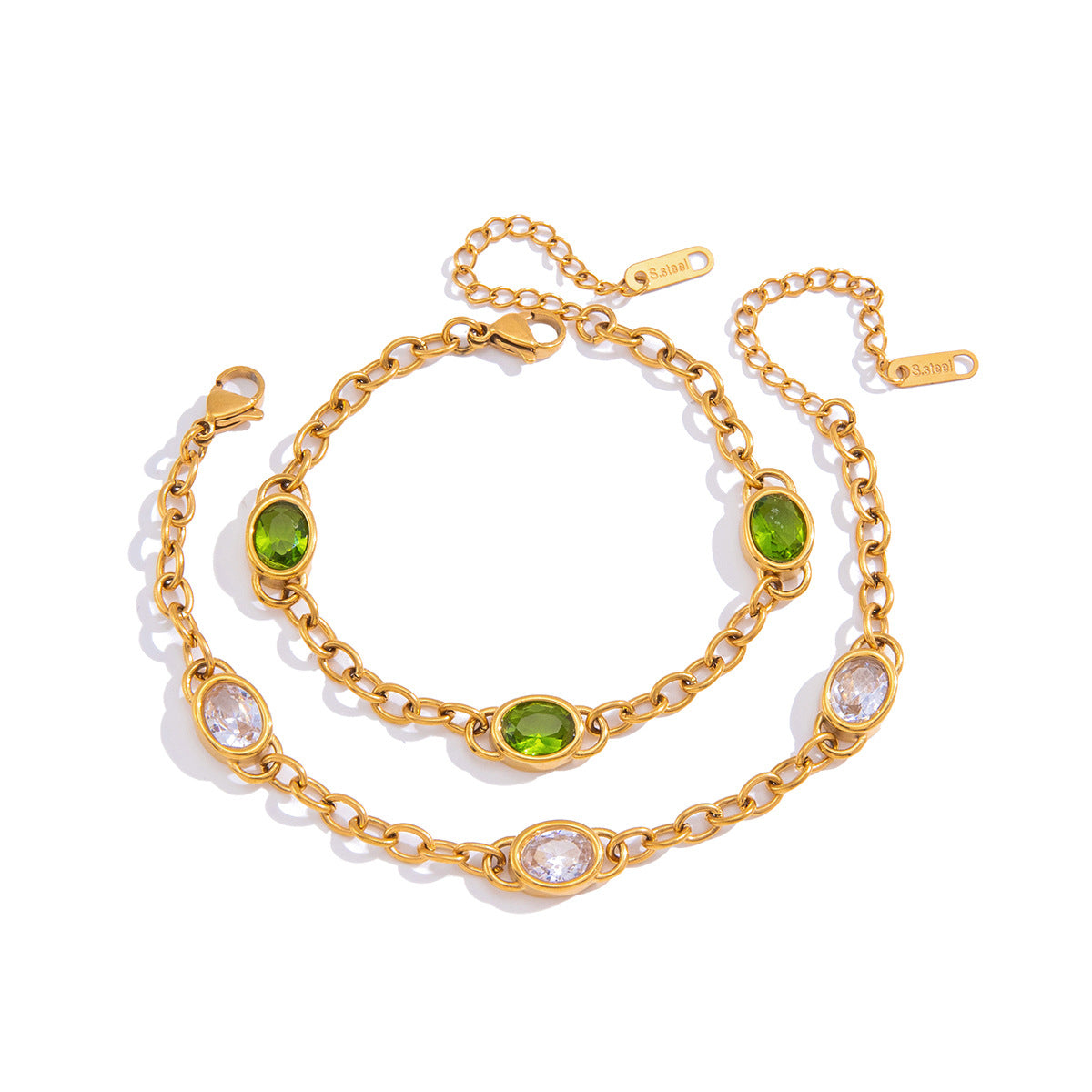 Damen Armband mit eleganten Zirkonia und hypoallergener Edelstahlverarbeitung Shop Nory