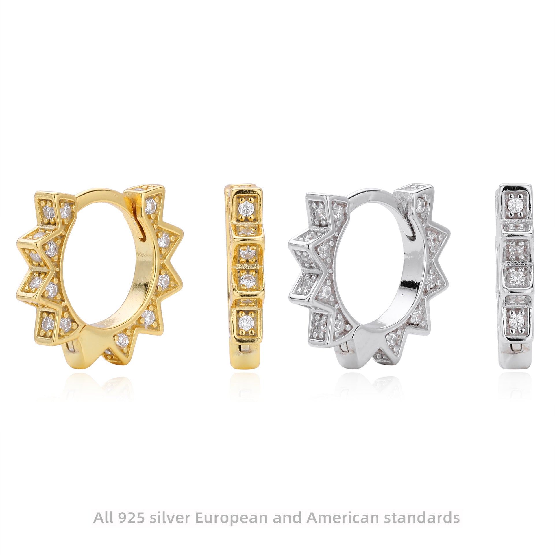 Damen Ohrhänger im modernen Sternendesign aus 925 Sterling Silber Shop Nory
