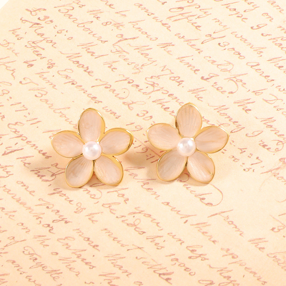 Damen Ohrringe mit kunstvollem Blumenmuster Shop Nory