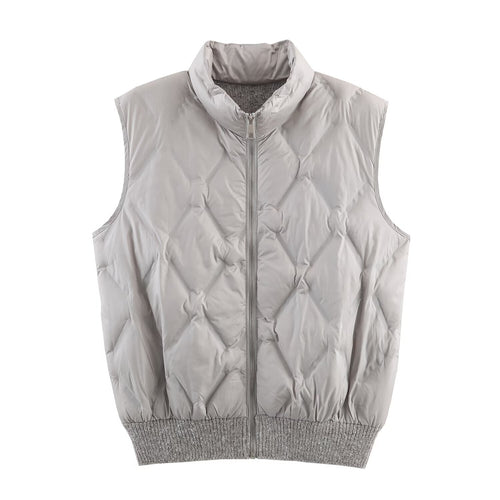 Damen Wattierte Steppweste mit Stehkragen und Rippbund Shop Nory