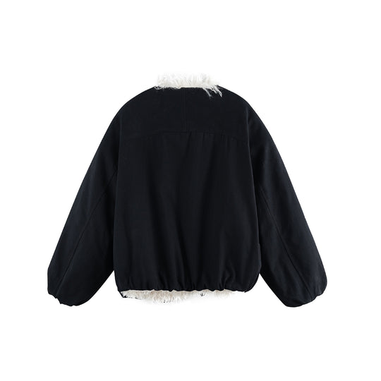 Damen Kurzblouson im Oversize‑Cut mit voluminösem Teddyfutter und elastischem Saum Shop Nory