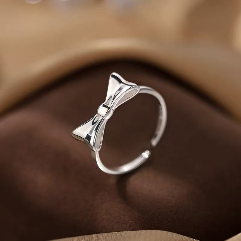 Damen verstellbarer Ring mit Schleifenmotiv Shop Nory