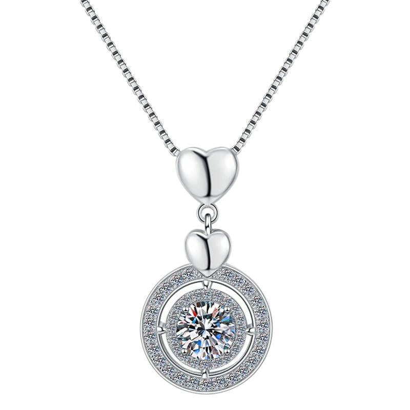 Damen Halskette mit Herzanhänger und funkelndem Zirkonia Shop Nory