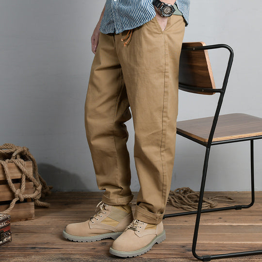 Herren Baumwoll‑Twill Chino im Relaxed‑Tapered Schnitt mit Kordelzugbund und aufgesetzten Taschen Shop Nory