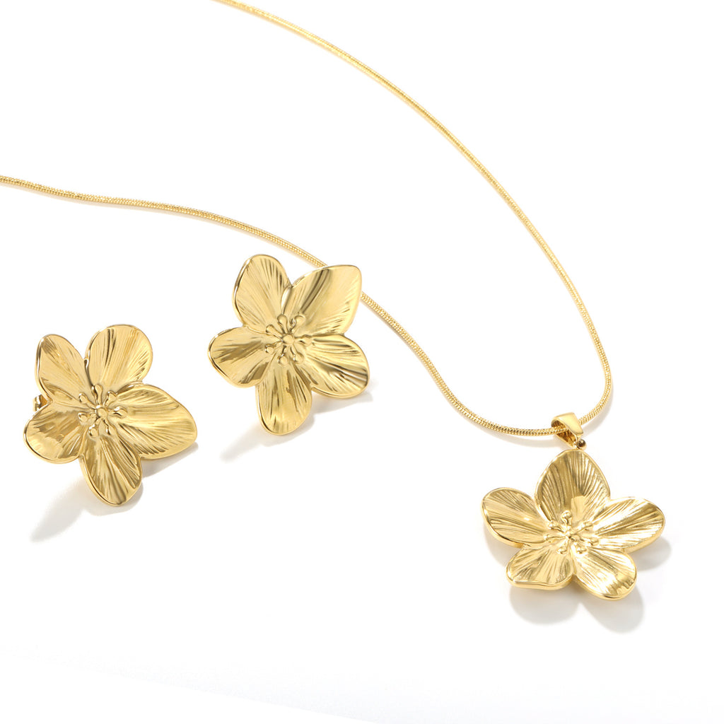 Damen Schmuckset mit goldfarbigem Sonnenanhänger und eleganter Kette Shop Nory