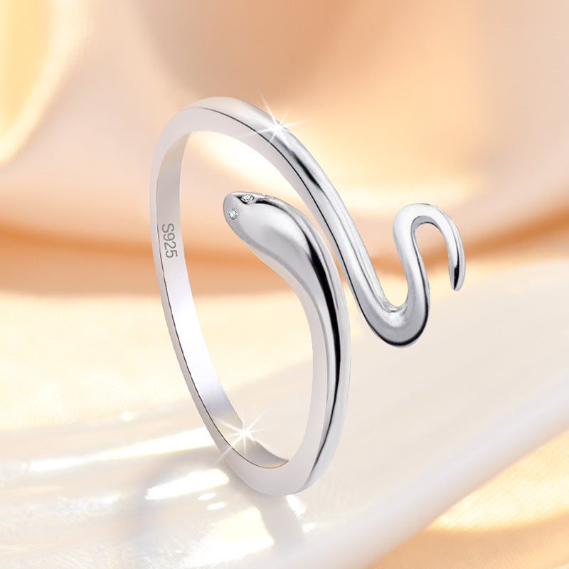 Damen Offener Ring mit eleganten Schlangenmotiven Shop Nory