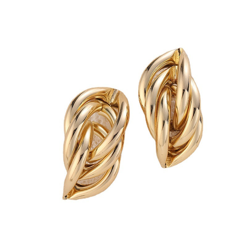Damen Ohrringe mit elegantem gedrehten Design Shop Nory