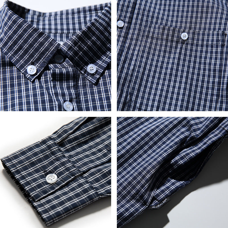 Herren Oversize-Kariertes Hemd im Boxy-Cut mit Button-Down-Kragen und gerundetem Saum Shop Nory