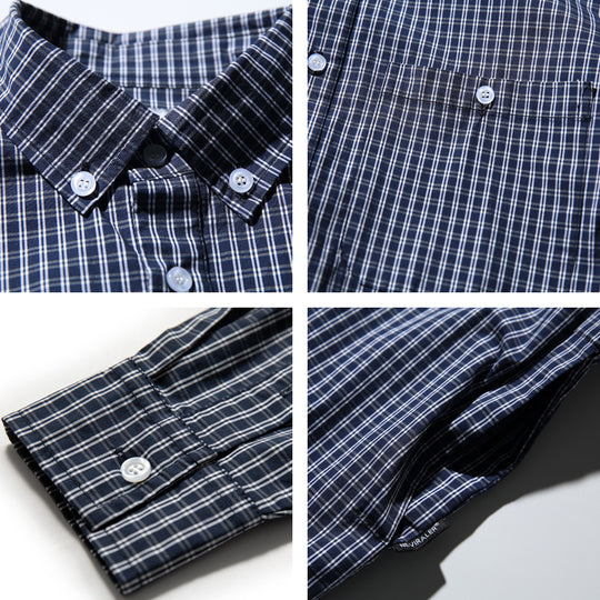 Herren Oversize-Kariertes Hemd im Boxy-Cut mit Button-Down-Kragen und gerundetem Saum Shop Nory