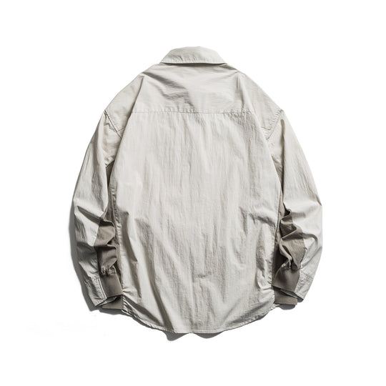 Herren Oversized Hemd mit Brusttasche und Rippbündchen Shop Nory