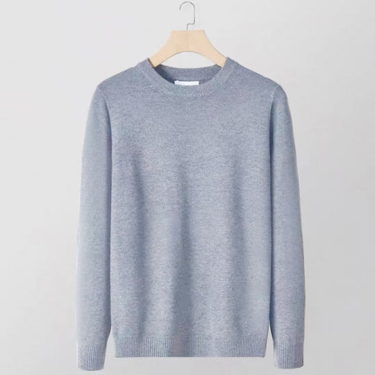 Herren Feiner Rundhalspullover aus Baumwollmix mit leichter Struktur und schlanker Passform Shop Nory