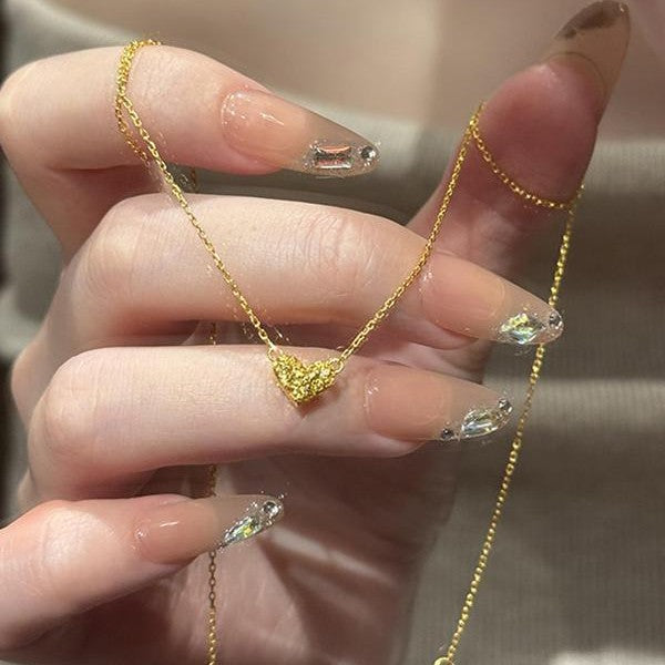 Damen zarte Herz-Halskette aus Gold Shop Nory