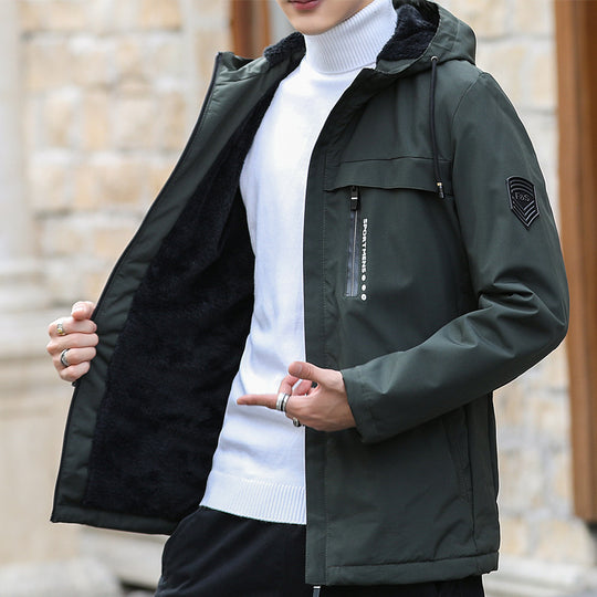 Herren Urbaner Softshell-Parka mit Teddyfleece-Innenfutter, verdecktem Reißverschluss und Brusttasche Shop Nory