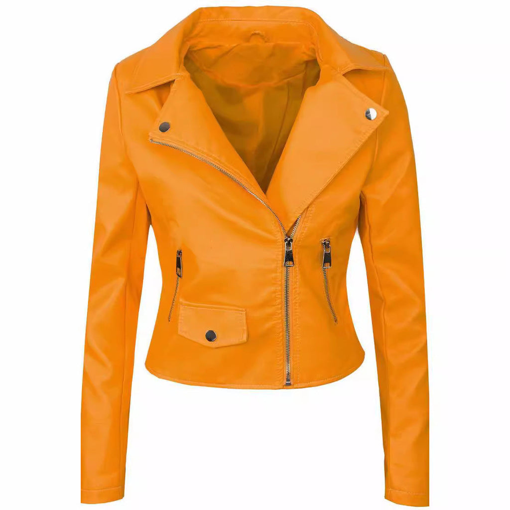 Damen stylische Bikerjacke aus hochwertigem