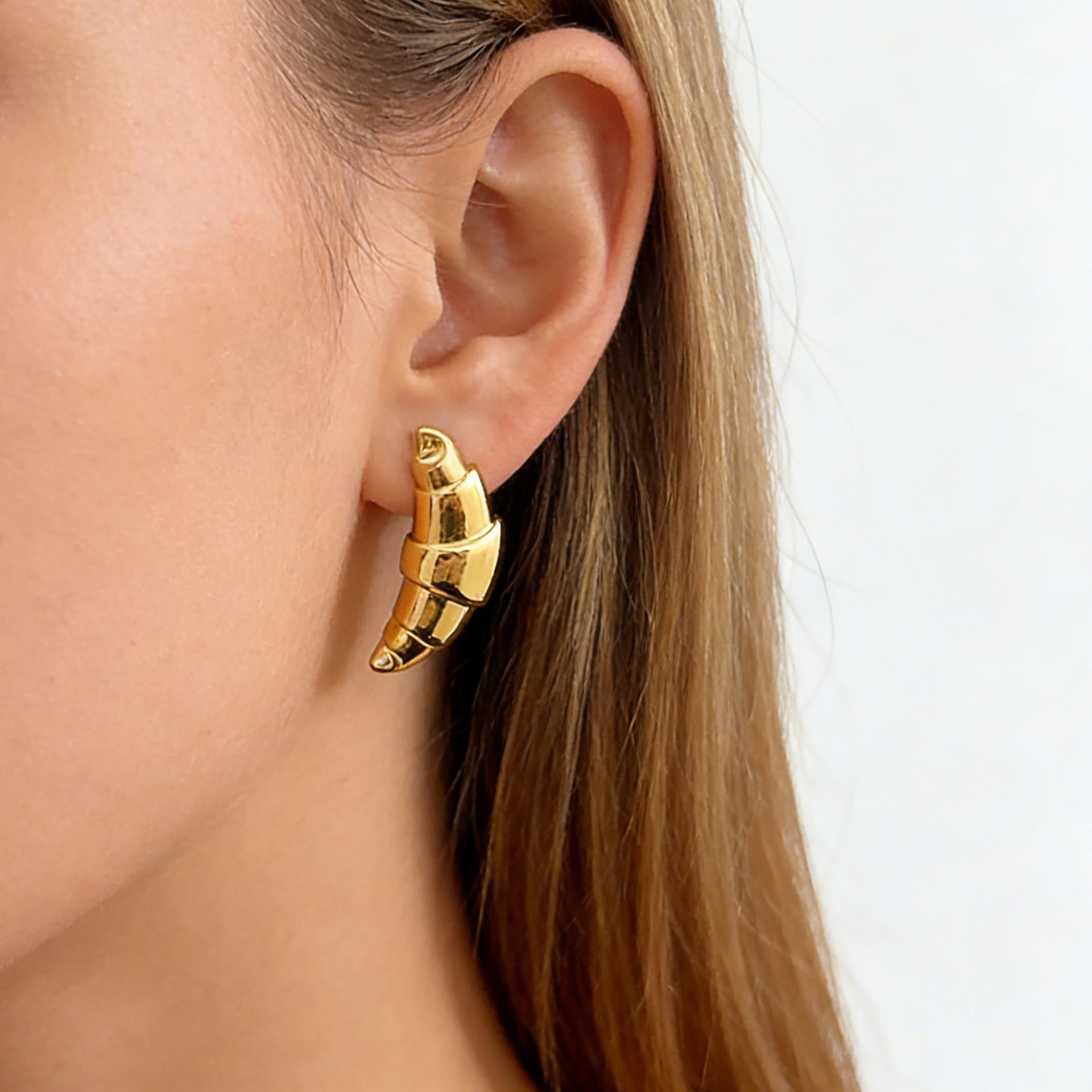 Damen modische Ohrringe im Croissant-Design Shop Nory