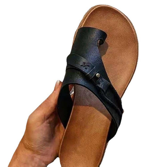 Damen Zehensteg-Sandale mit verstellbarem Riemen und ergonomischem Fußbett Shop Nory