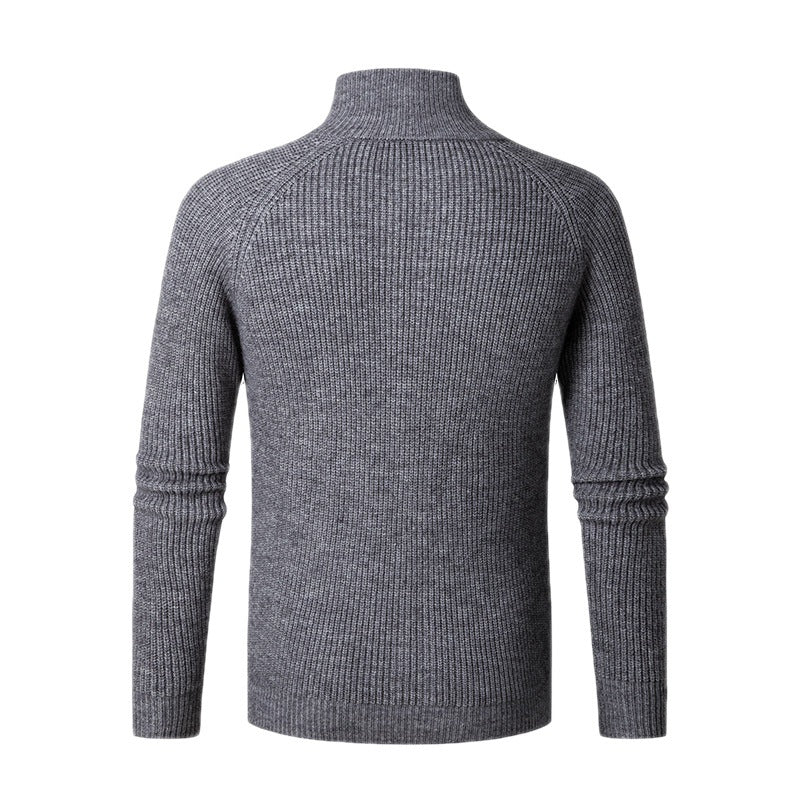 Herren schlanker Zip-Cardigan aus Merino-Mix mit Rippstruktur und Raglanärmeln Shop Nory