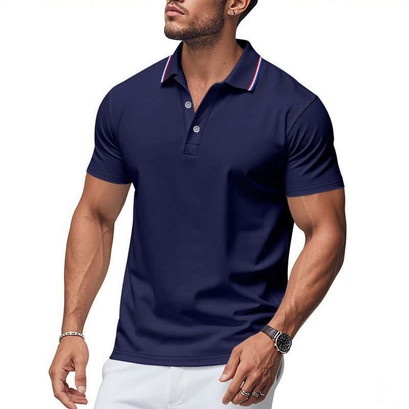 Herren Poloshirt mit modernem Kragen und feuchtigkeitsregulierender Technologie