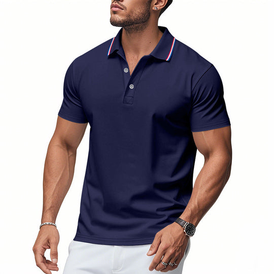 Herren Poloshirt mit modernem Kragen und feuchtigkeitsregulierender Technologie