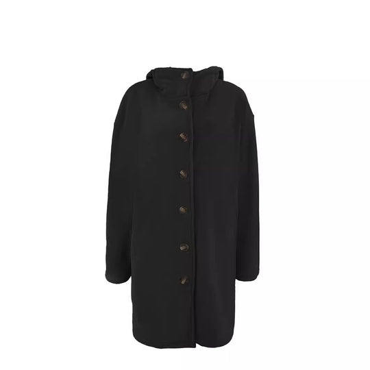Damen Oversize Teddy-Mantel mit Knopfleiste und großem Revers Shop Nory