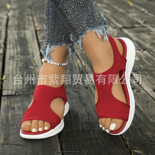 Damen Sportliche Strick-Sandalen mit atmungsaktivem Obermaterial und dämpfender Laufsohle Shop Nory