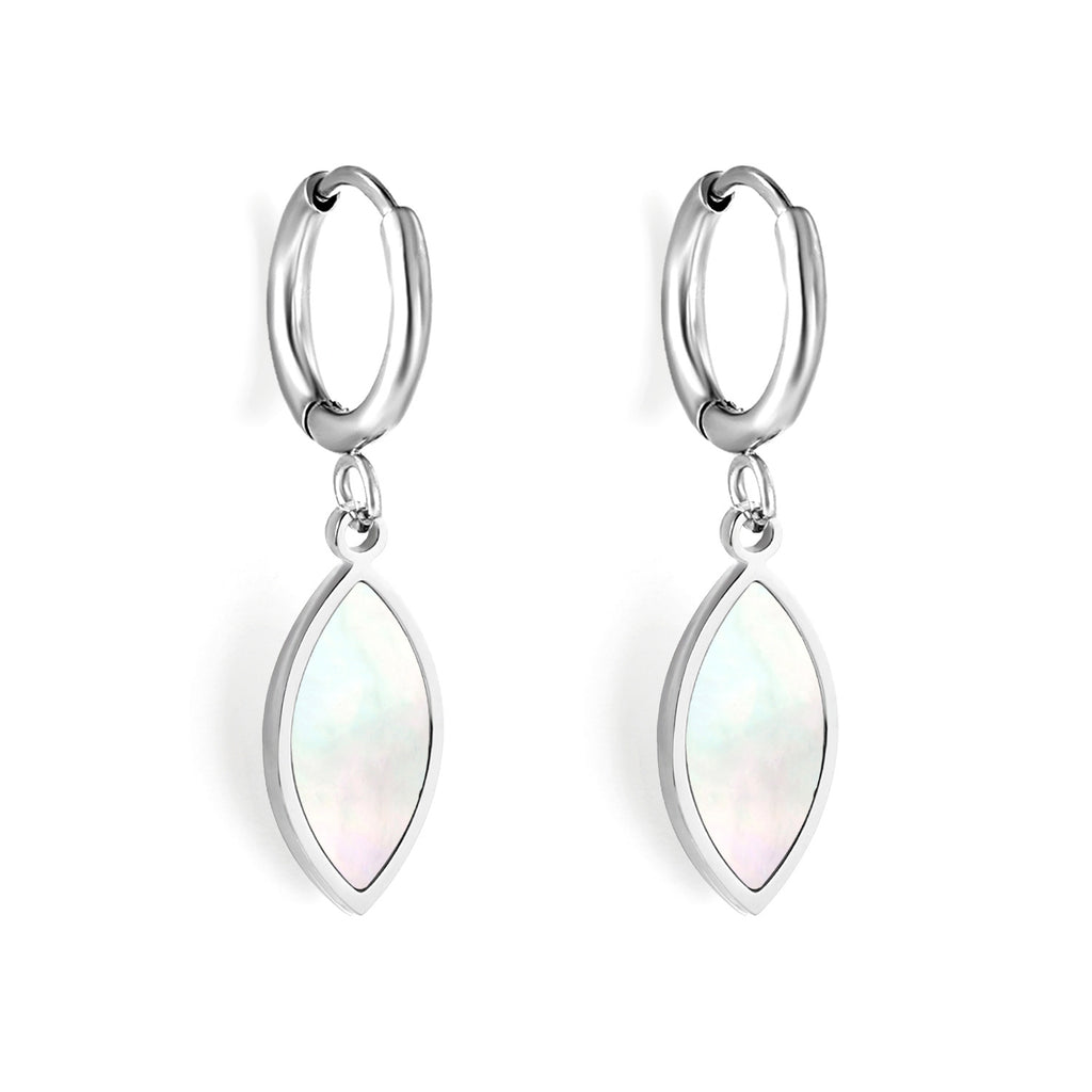 Damen Hängende Ohrstecker mit luxuriösem Muschel-Anhänger aus goldplattiertem Edelstahl Shop Nory