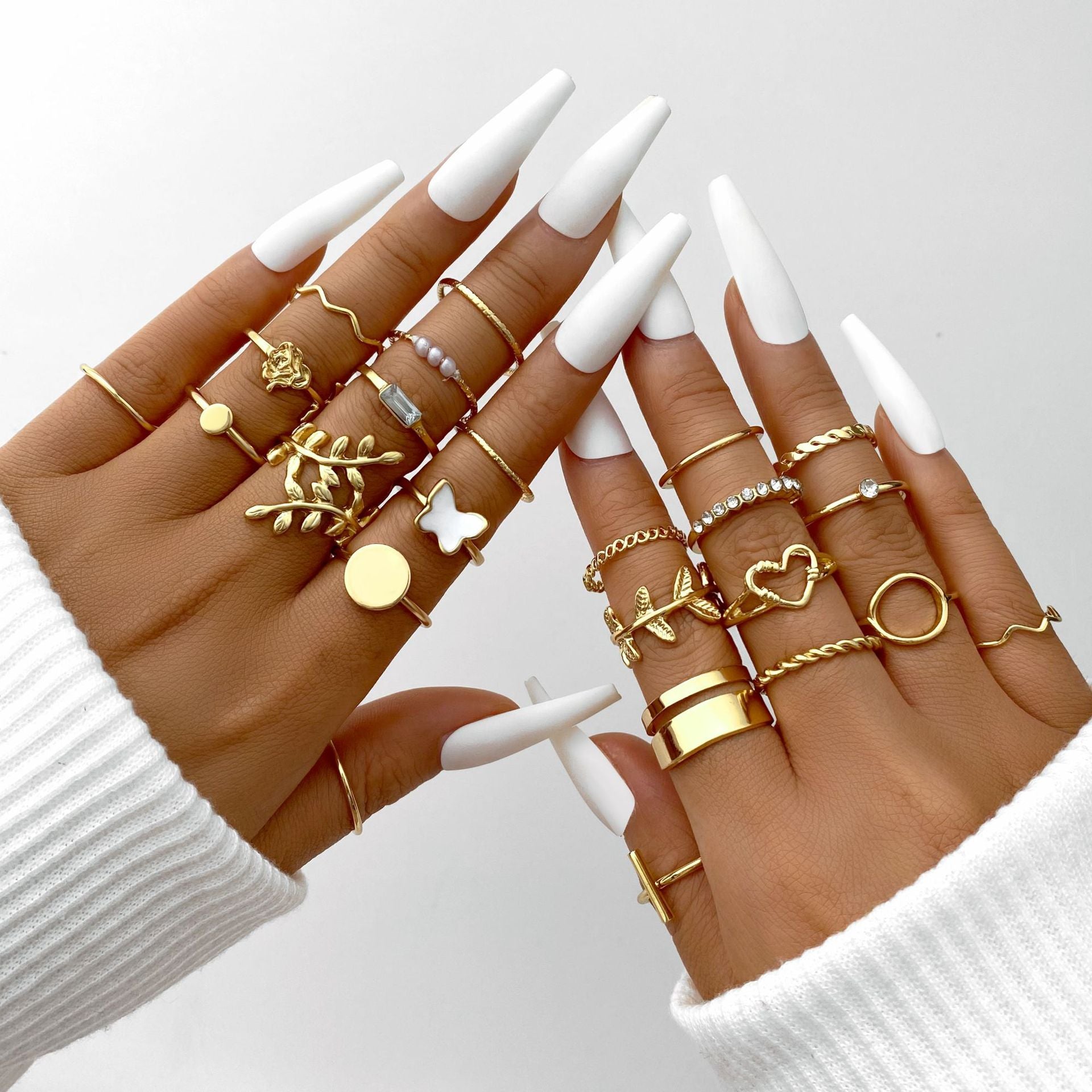 Damen Ring-Set mit elegantem und kreativem Design Shop Nory