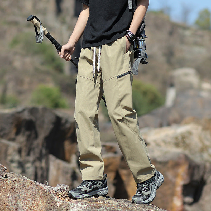 Herren Technische Trekkinghose mit Reißverschlusstaschen und Kordelbund Shop Nory