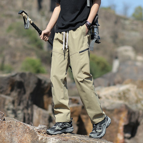 Herren Technische Trekkinghose mit Reißverschlusstaschen und Kordelbund Shop Nory