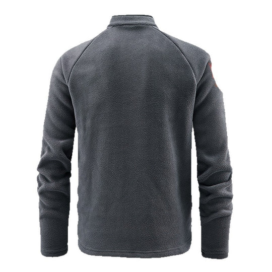 Herren Wärmender Fleecepullover mit kurzem Reißverschluss und Stehkragen Shop Nory