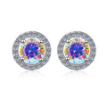 Damen-Ohrstecker mit glitzerndem Kristallbesatz und elegantem Rahmen Shop Nory