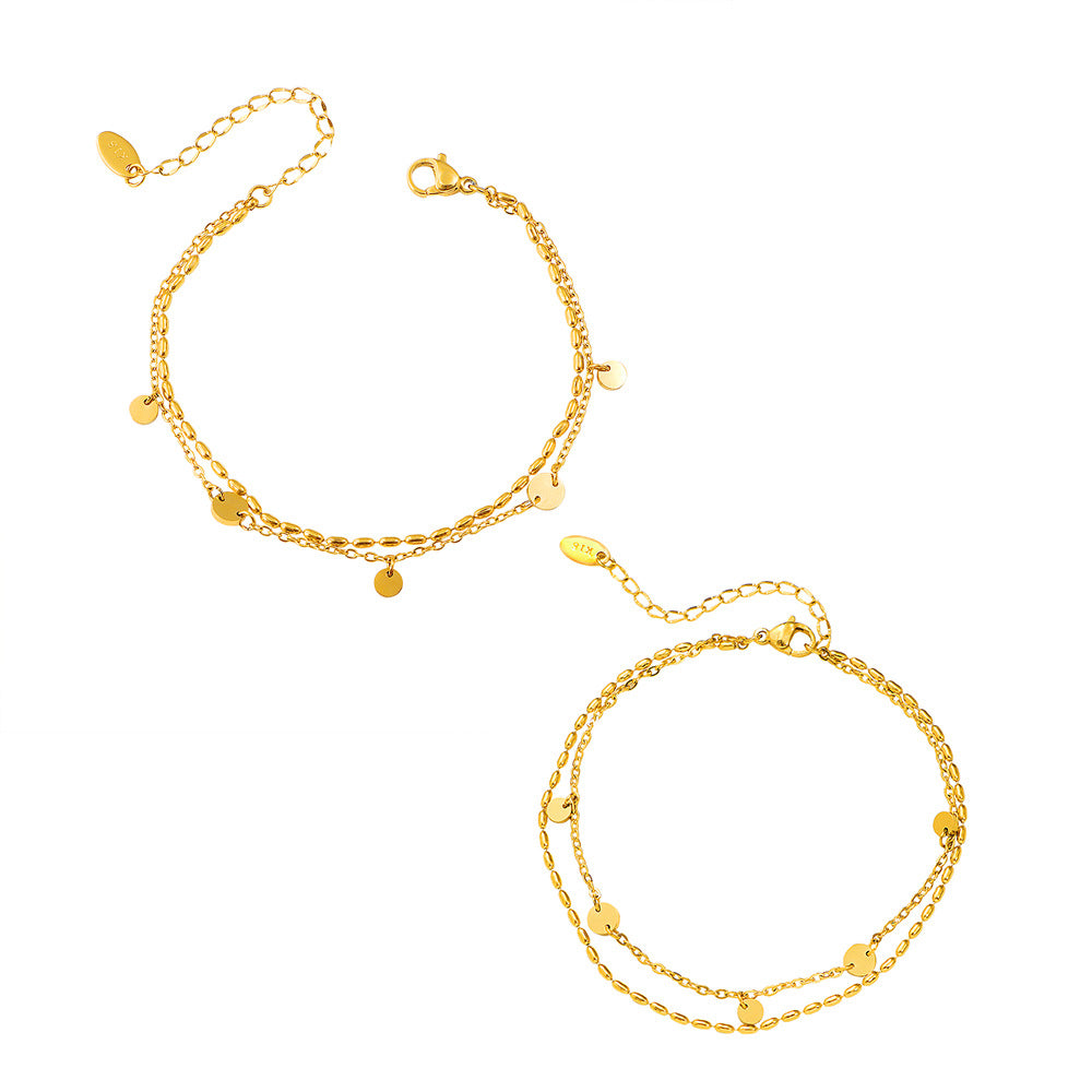 Damen Geschichtete Scheiben Charme Armband Shop Nory