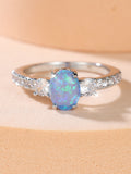 Damen Ring mit funkelndem Opal und zarten Zirkonia-Details Shop Nory